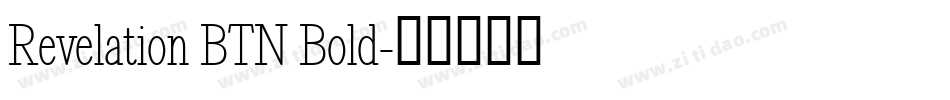 Revelation BTN Bold字体转换
